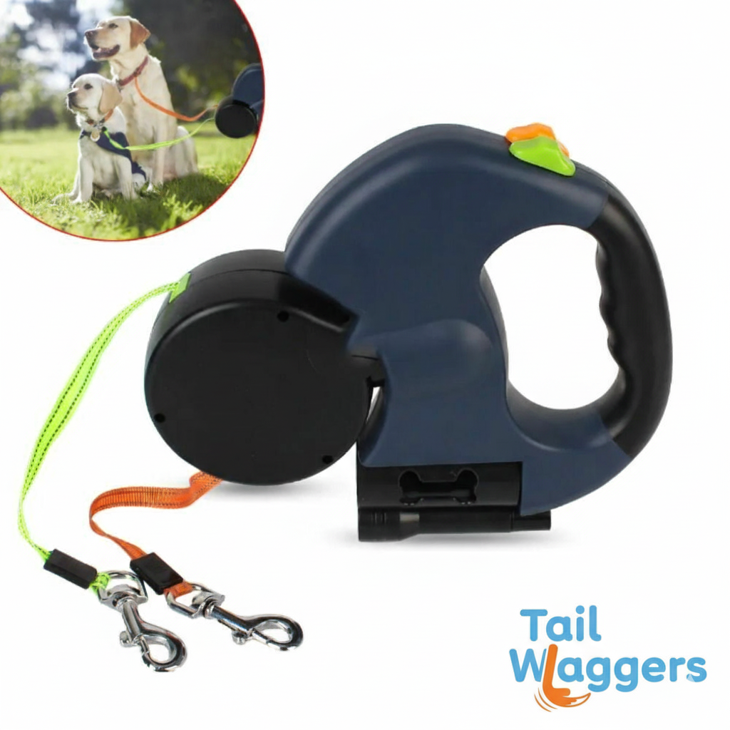 The Ultimate Dual Retractable Dog Leash with LED Light | Tangle-Free