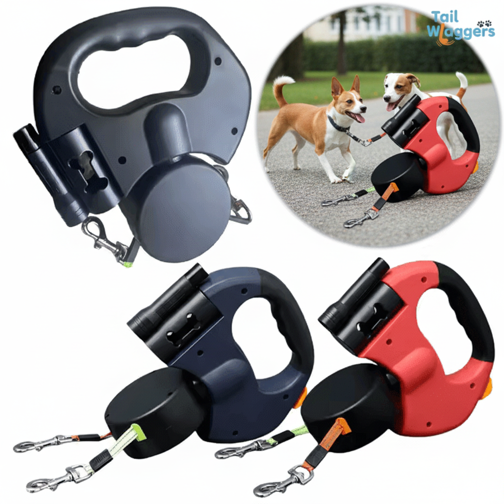 The Ultimate Dual Retractable Dog Leash with LED Light | Tangle-Free