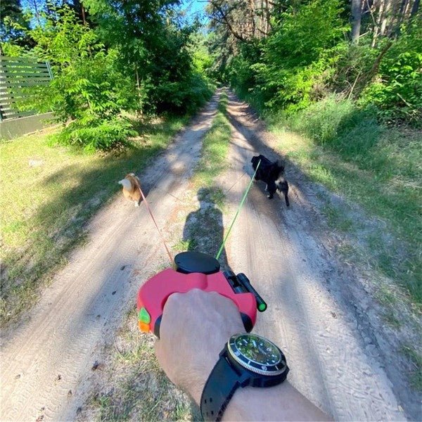 The Ultimate Dual Retractable Dog Leash with LED Light | Tangle-Free